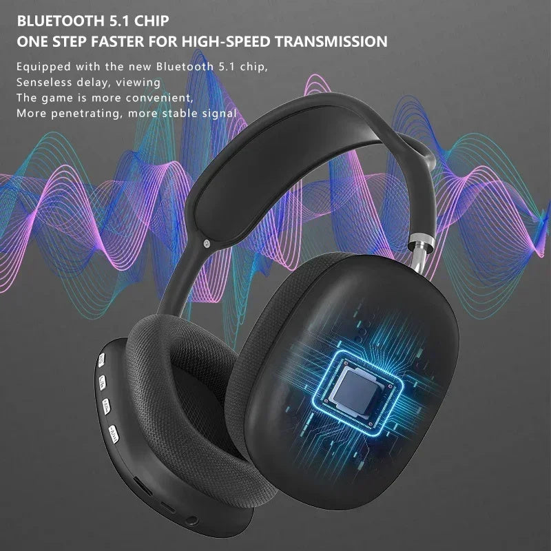 P9 Draadloze Bluetooth Headset,  Draadloze Oortjes voor Sport en Gaming met Microfoon en Ruisonderdrukking
