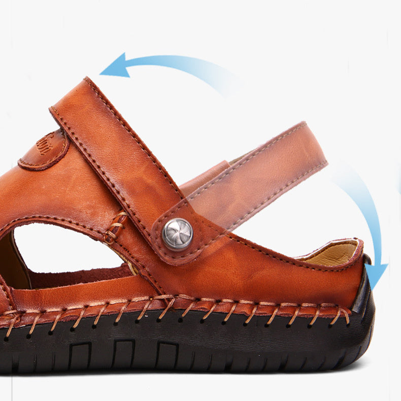 Heren gesloten sandalen, zomer verstelbare slippers, modieuze strandschoenen