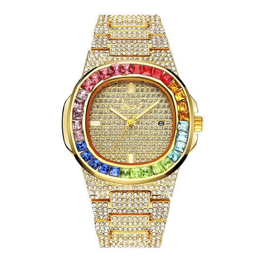 Vierkant Diamant Horloge Trend Horloge Heren