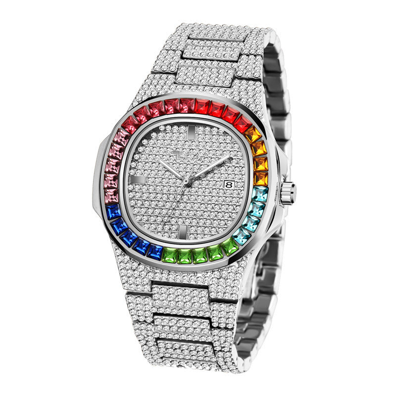 Vierkant Diamant Horloge Trend Horloge Heren
