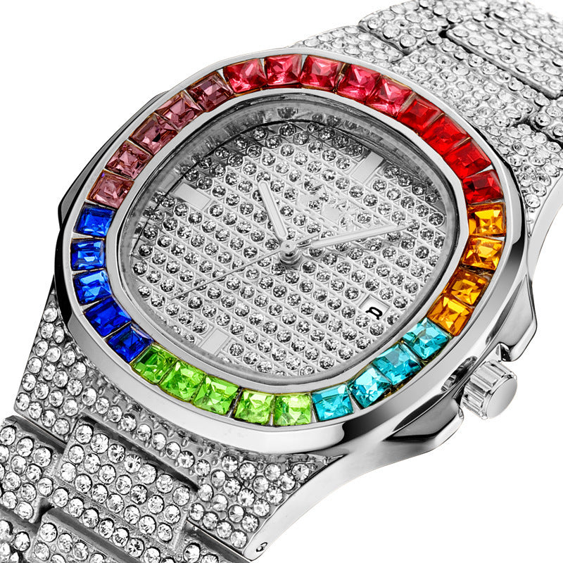 Vierkant Diamant Horloge Trend Horloge Heren