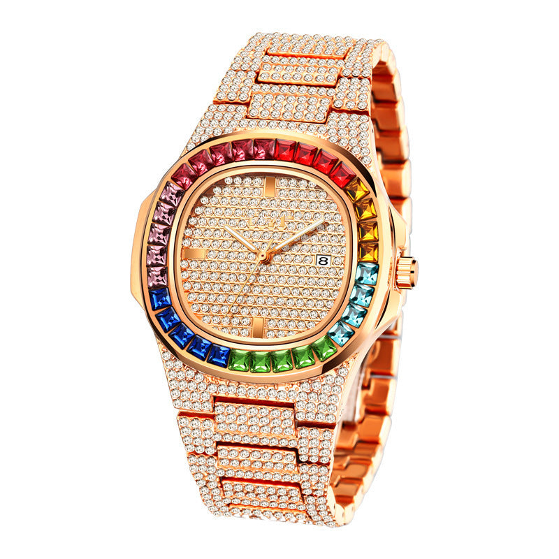Vierkant Diamant Horloge Trend Horloge Heren
