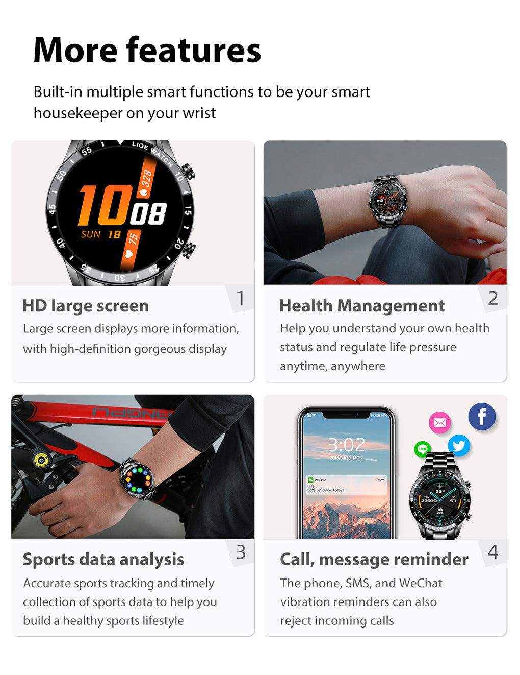 Lige's nieuwe smartwatch: een upgrade van de slimme draagbare horloges. 