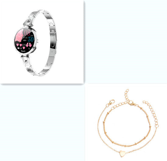 Modieus dames smartwatch, waterdicht draagbaar apparaat, hartslagmeter, sport smartwatch voor dames.