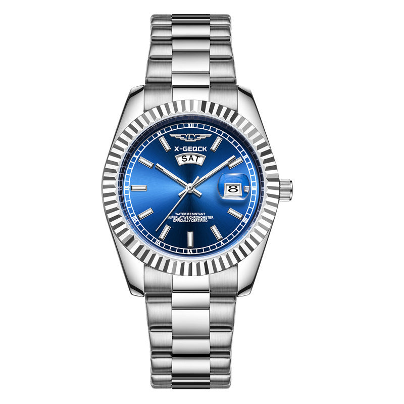 Ultradun herenhorloge, waterdicht, lichtgevend quartzhorloge