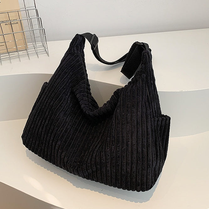 Universele corduroy canvas tas, eenvoudige crossbody tas voor dagelijks gebruik. 