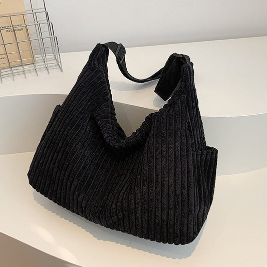 Universele corduroy canvas tas, eenvoudige crossbody tas voor dagelijks gebruik. 