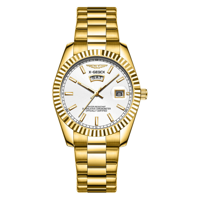 Ultradun herenhorloge, waterdicht, lichtgevend quartzhorloge