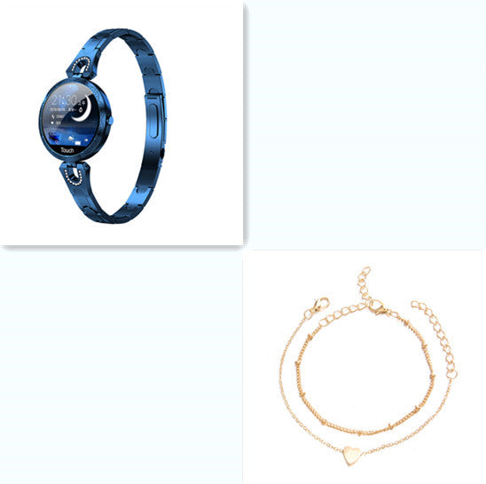 Modieus dames smartwatch, waterdicht draagbaar apparaat, hartslagmeter, sport smartwatch voor dames.