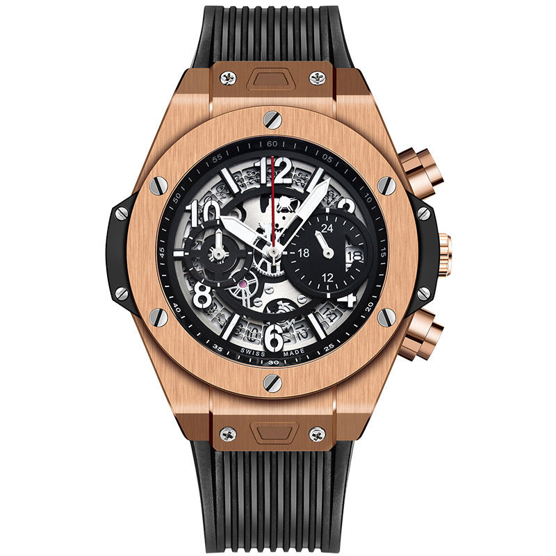 Herenhorloge Sport Siliconen Mode Kalender Quartz Horloge