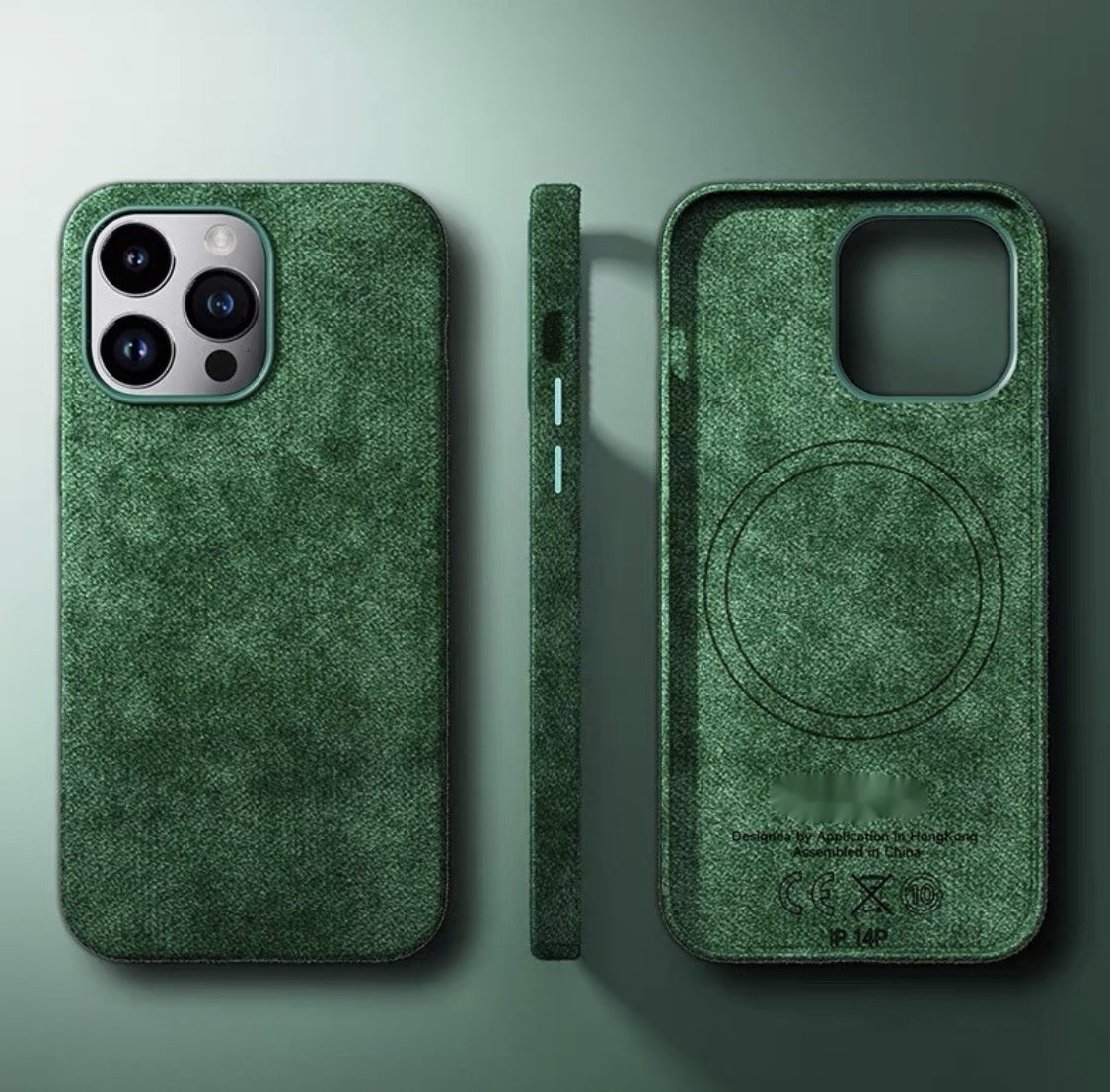 Alcantara Suède Telefoonhoesje Magnetisch All-inclusive Mannen en Vrouwen 