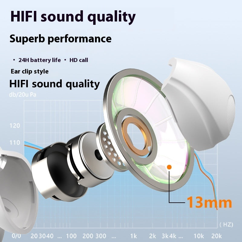 Grote,  draadloze sport-oordopjes met clip