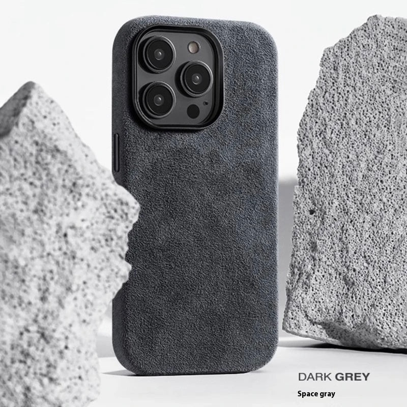 Alcantara Suède Telefoonhoesje Magnetisch All-inclusive Mannen en Vrouwen 