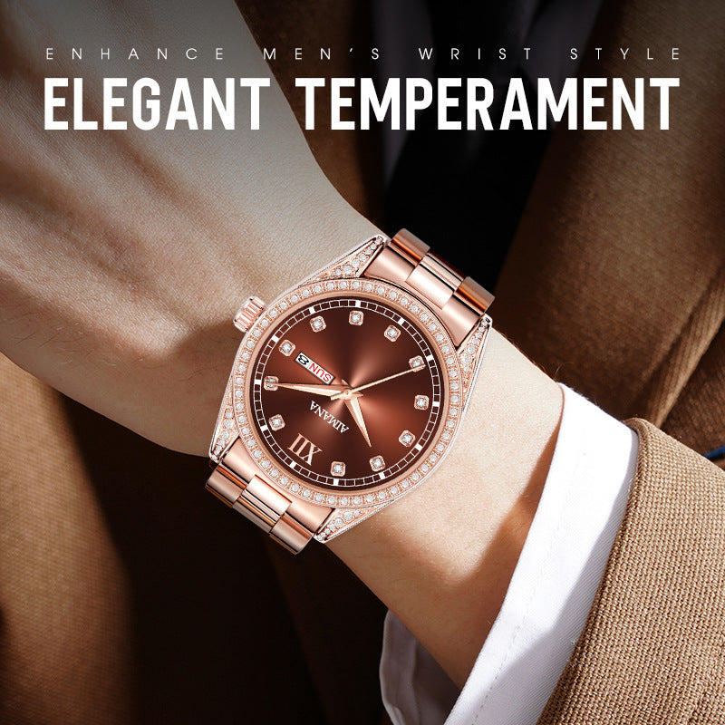 Log Series Diamond  Disc Quartz dameshorloge