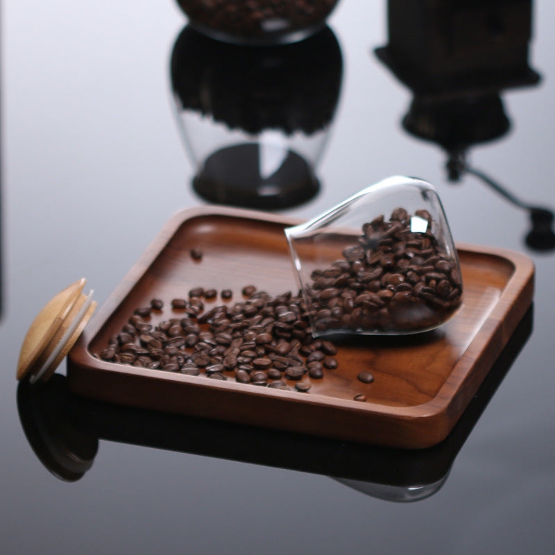 Keukenopbergpot van glas in paddenstoelvorm voor grove granen, met verzegelbare deksel, geschikt voor thee en koffiebonen. 