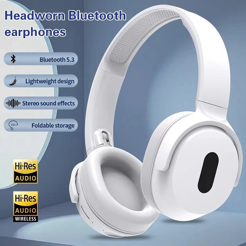 Opvouwbare draadloze hoofdtelefoons, Bluetooth sport oortjes, Hifi stereo ruisonderdrukkende hoofdtelefoons met microfoon, over-ear gamer hoofdsets 