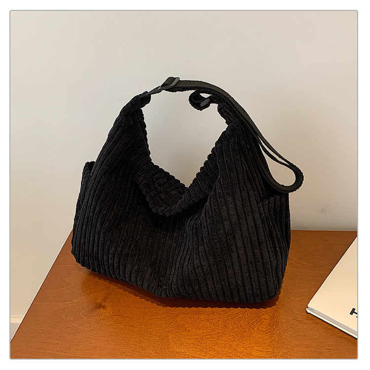Universele corduroy canvas tas, eenvoudige crossbody tas voor dagelijks gebruik. 