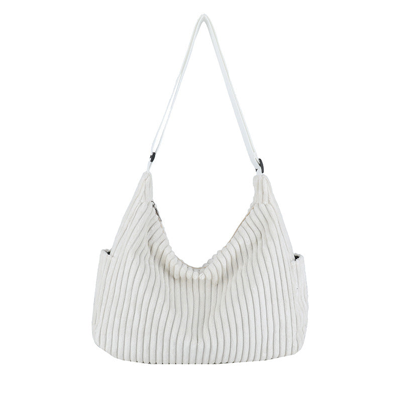 Universele corduroy canvas tas, eenvoudige crossbody tas voor dagelijks gebruik. 
