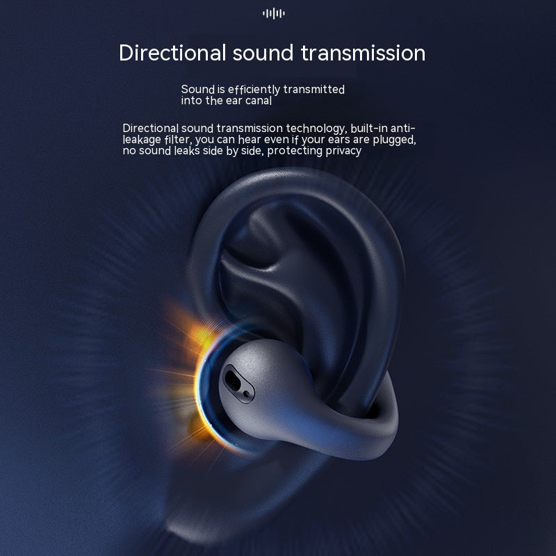 Draadloze oorklem Bluetooth headset TWS, comfortabel draagbaar, niet in-ear, sport, draadloze beengeleiding, 5.3 Bluetooth-headset