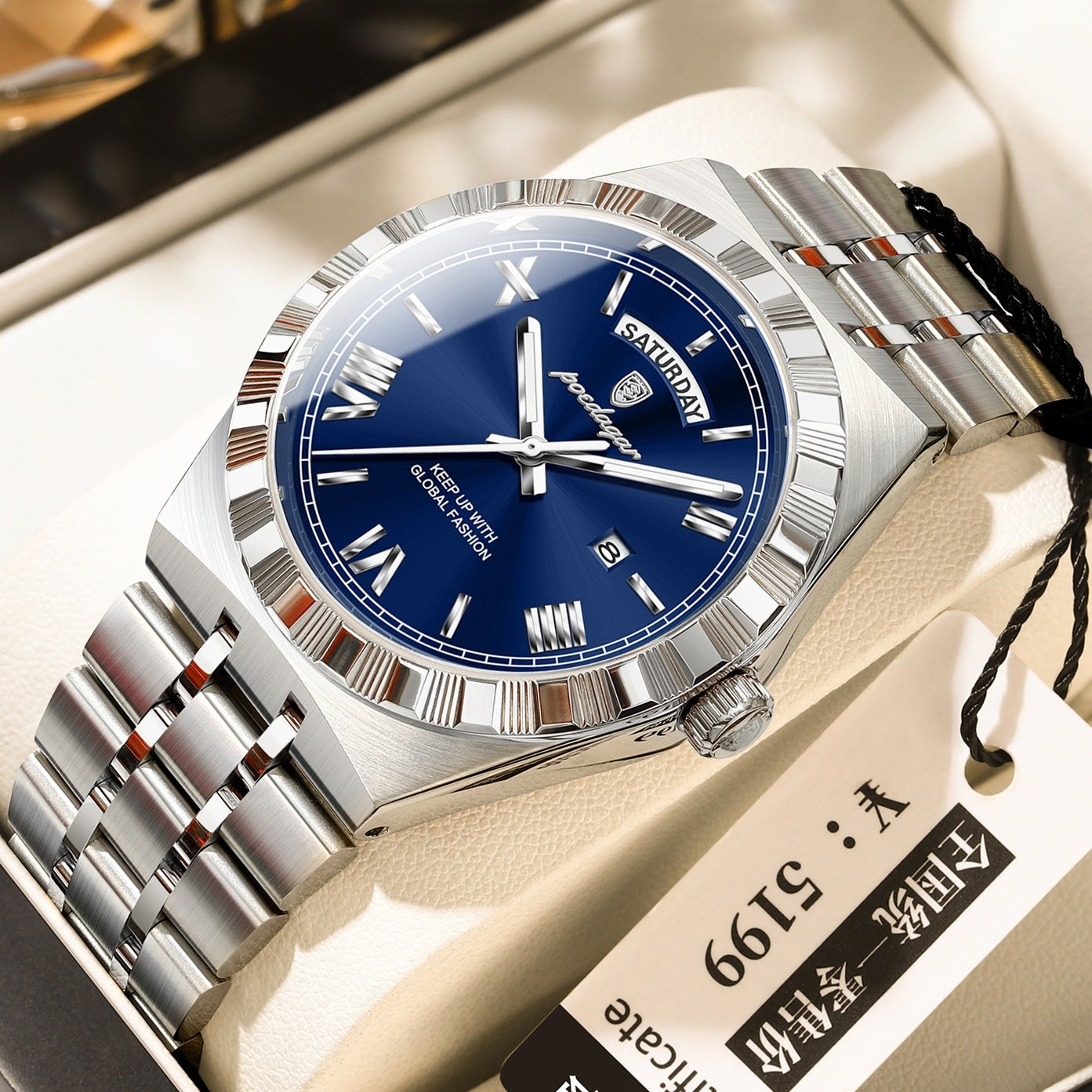 Modieus waterdicht horloge voor  heren met nachtverlichting