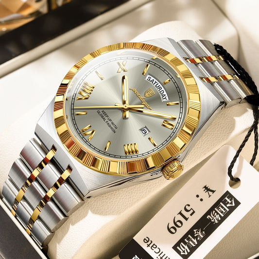 Modieus waterdicht horloge voor  heren met nachtverlichting