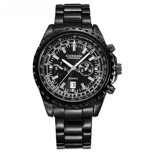 Herrenhorloge, casual, kwarts uurwerk, stalen band, zakelijk design. 