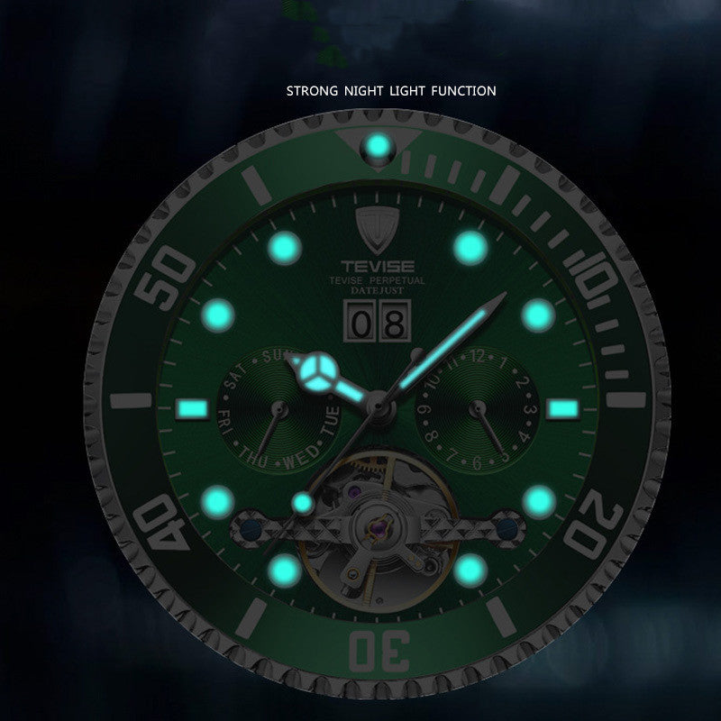 Heren Tourbillon Water Ghost Watch Mechanisch horloge