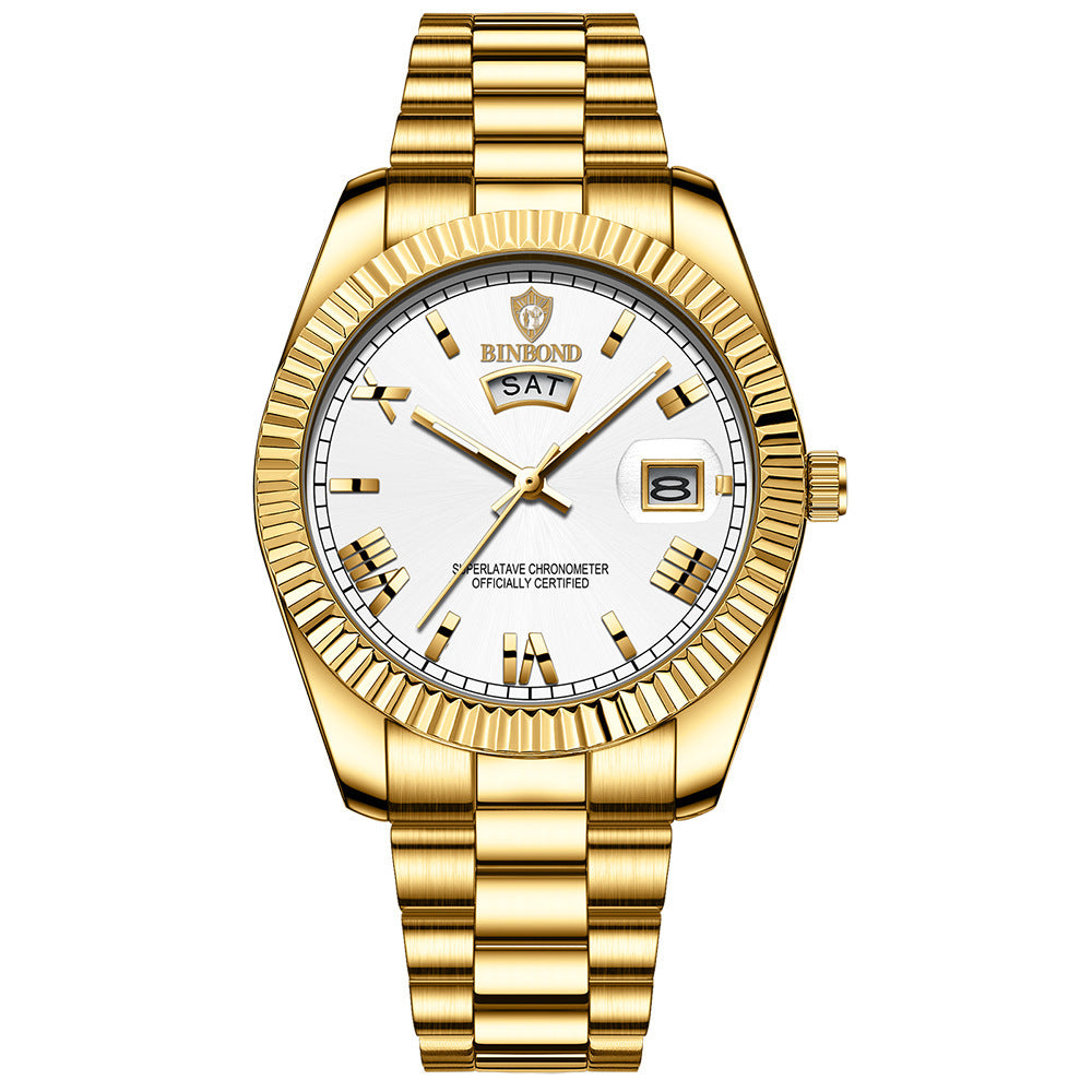 Blauwe kwarts horloge,  zakelijk horloge voor stellen