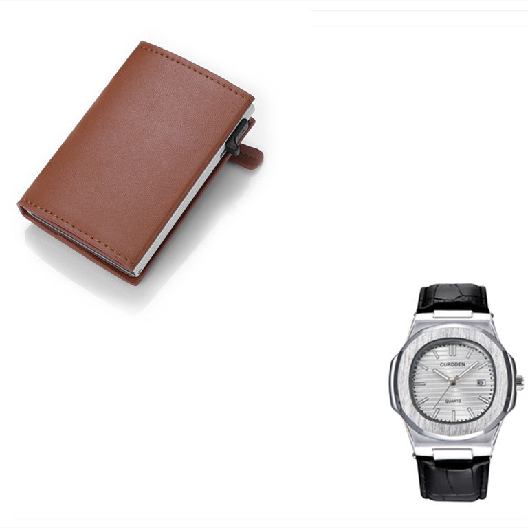 Horloge Herenriem Kalender  Quartz Horloge