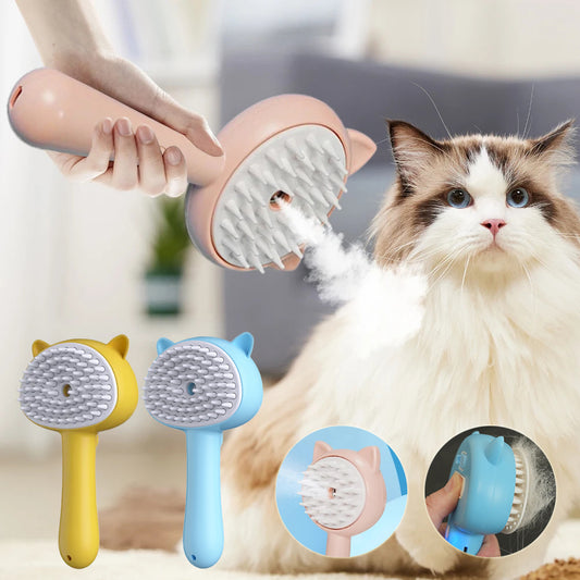 Haarverwijderingsborstel met nevel, multifunctionele kattenverzorgingsborstel, oplaadbare zelfreinigende borstel voor huisdieren, honden en katten  Pet Products