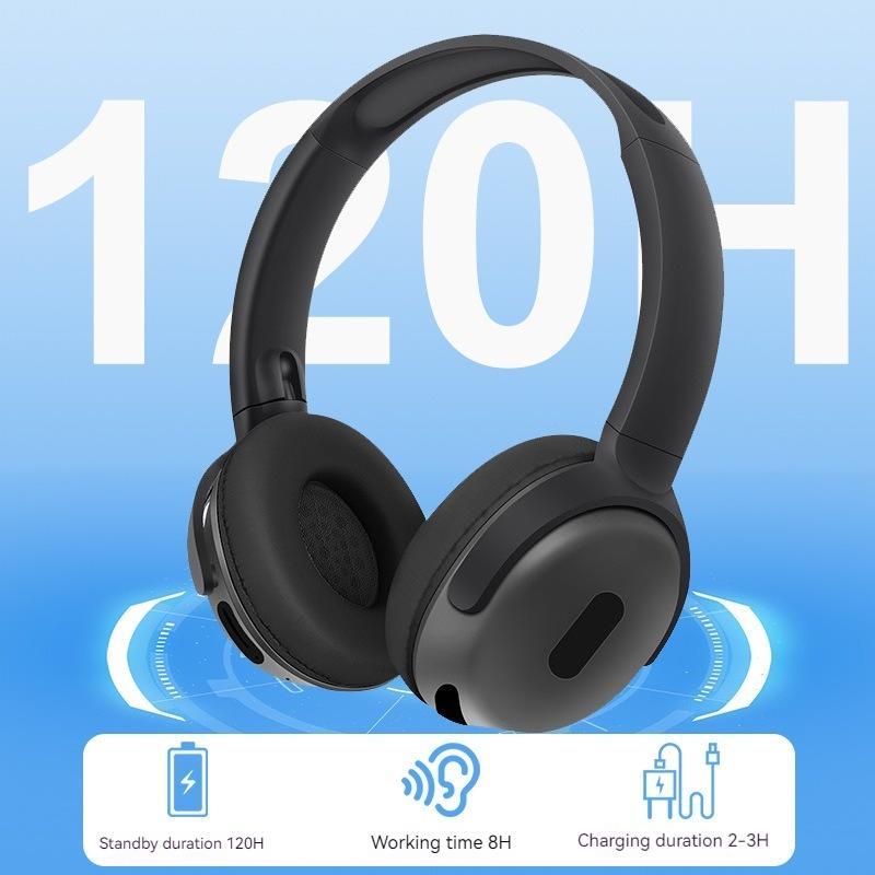 Opvouwbare draadloze hoofdtelefoons, Bluetooth sport oortjes, Hifi stereo ruisonderdrukkende hoofdtelefoons met microfoon, over-ear gamer hoofdsets 